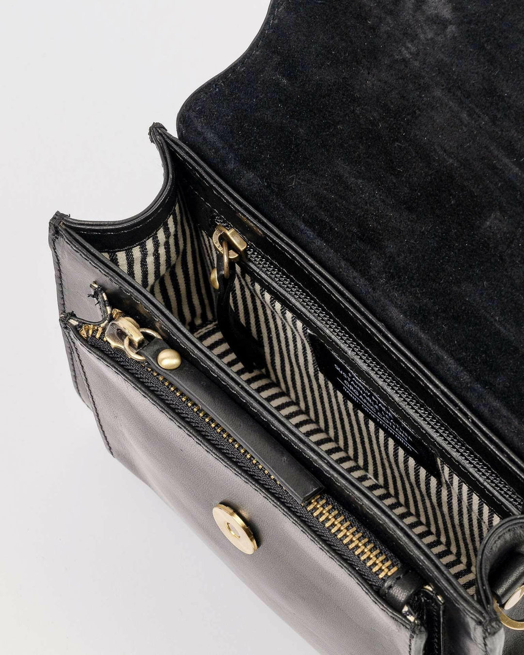 Fermeture du petit sac bandoulière Harper noir