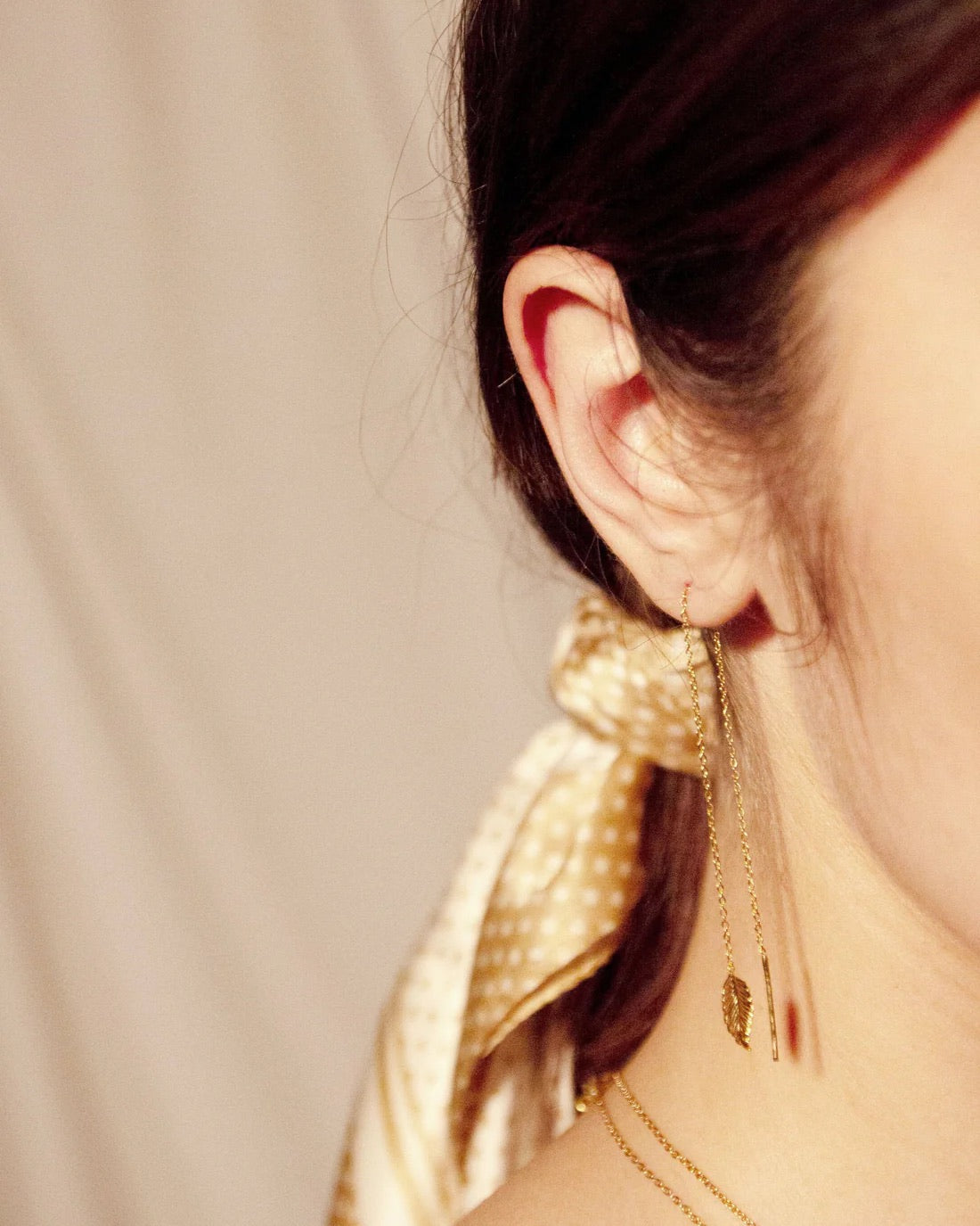 Boucles d'Oreilles, Chaine Feuille, Fabien Ajzenberg