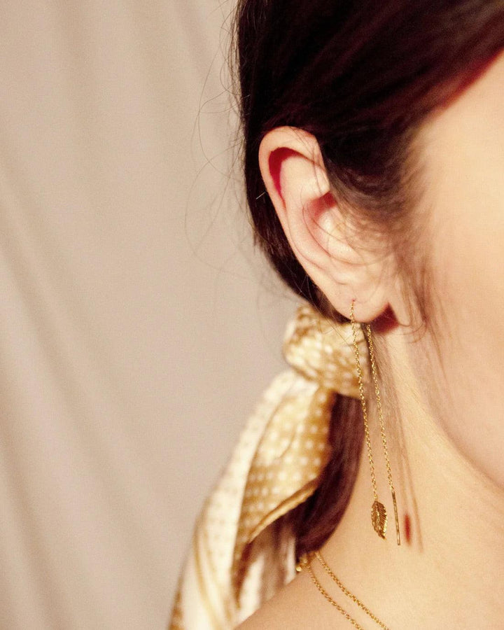 Boucles d'Oreilles, Chaine Feuille, Fabien Ajzenberg