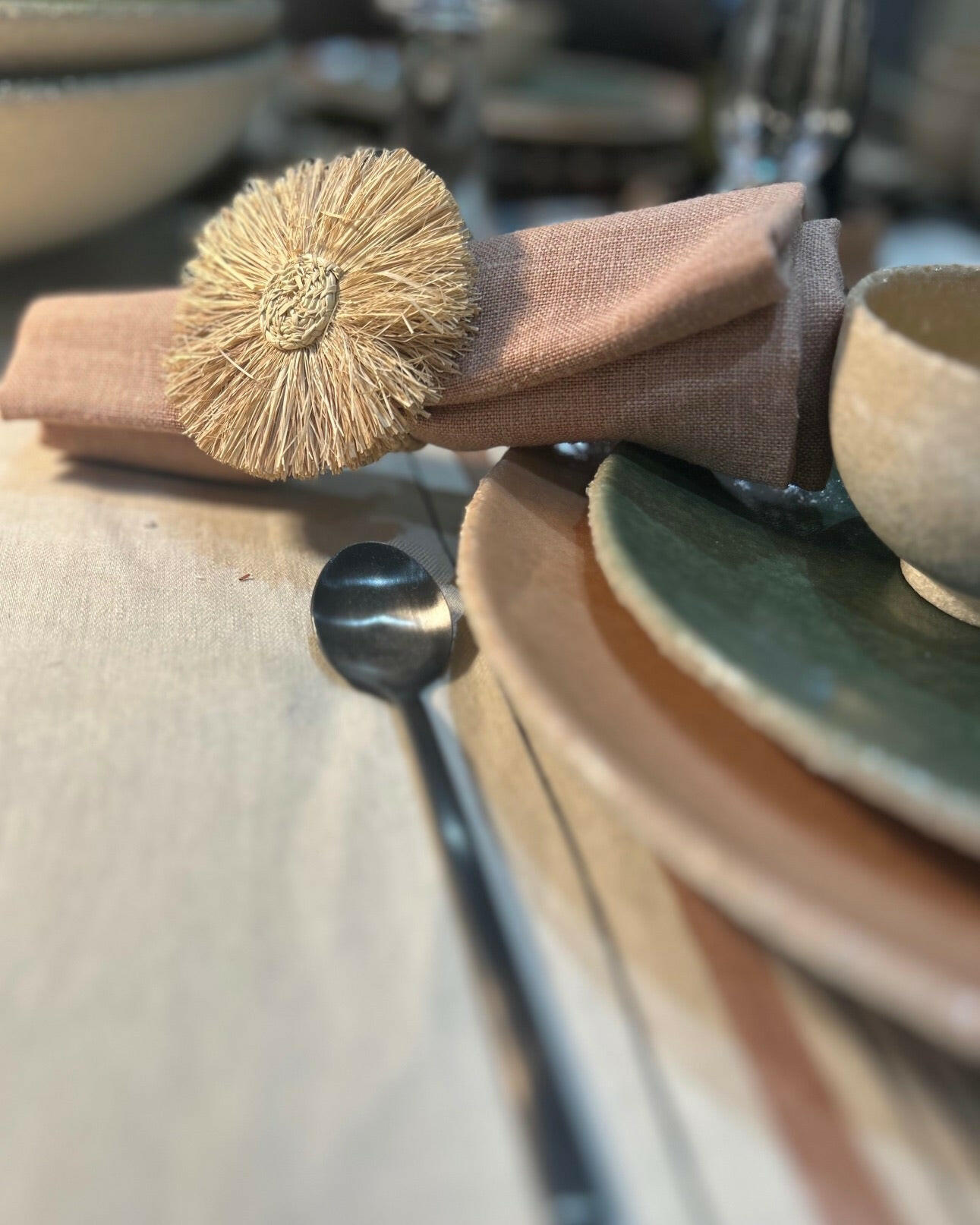 Rond de Serviette, Fleur Naturelle, Pao Maison