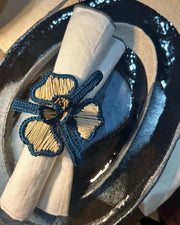 Rond de Serviette, Fleur Bleu, Pao Maison