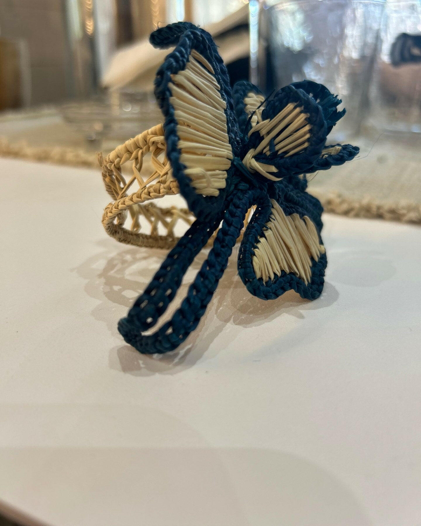 Rond de Serviette, Fleur Bleu, Pao Maison
