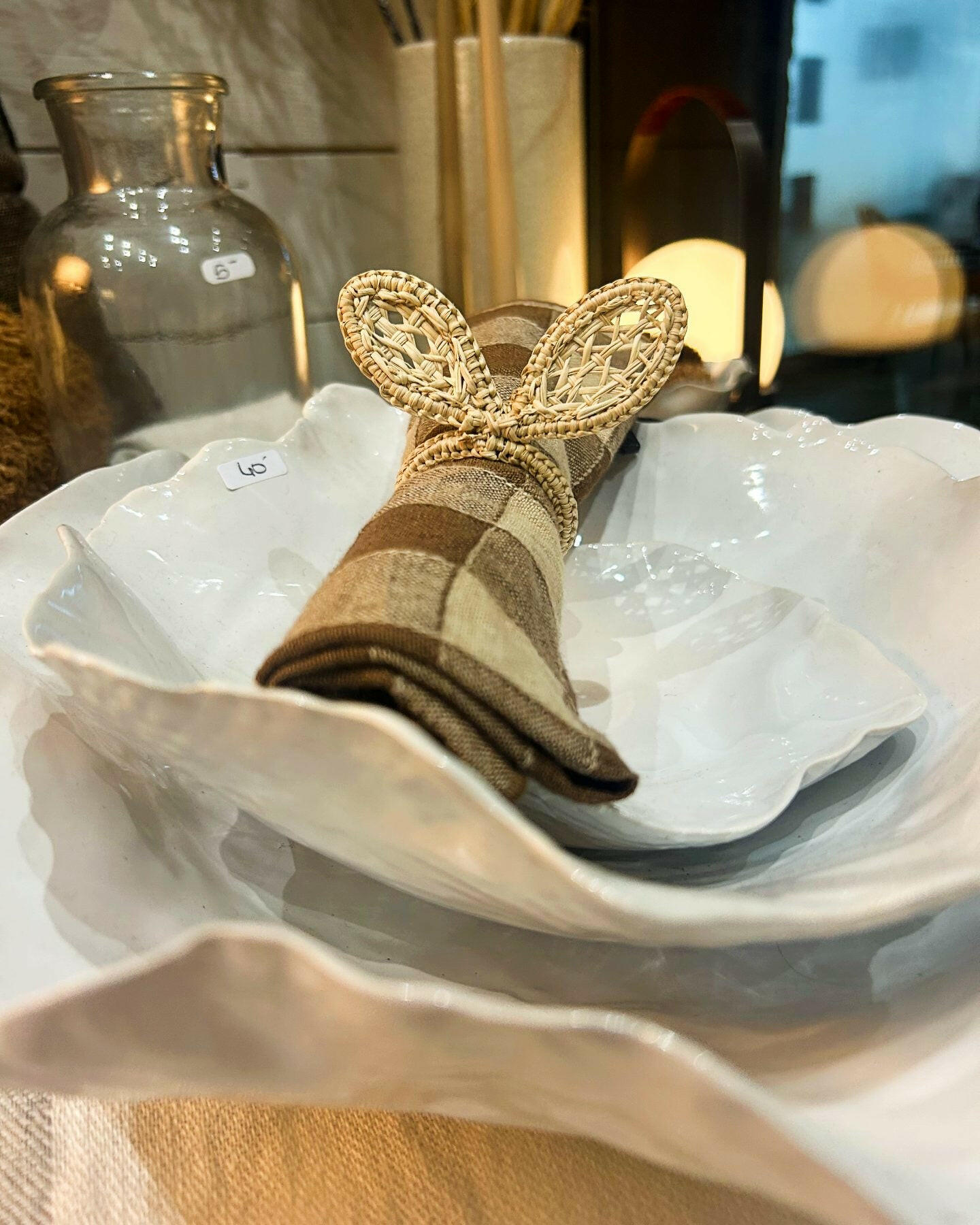 Rond de Serviette, Oreille de Lapin Naturel, PAO maison 