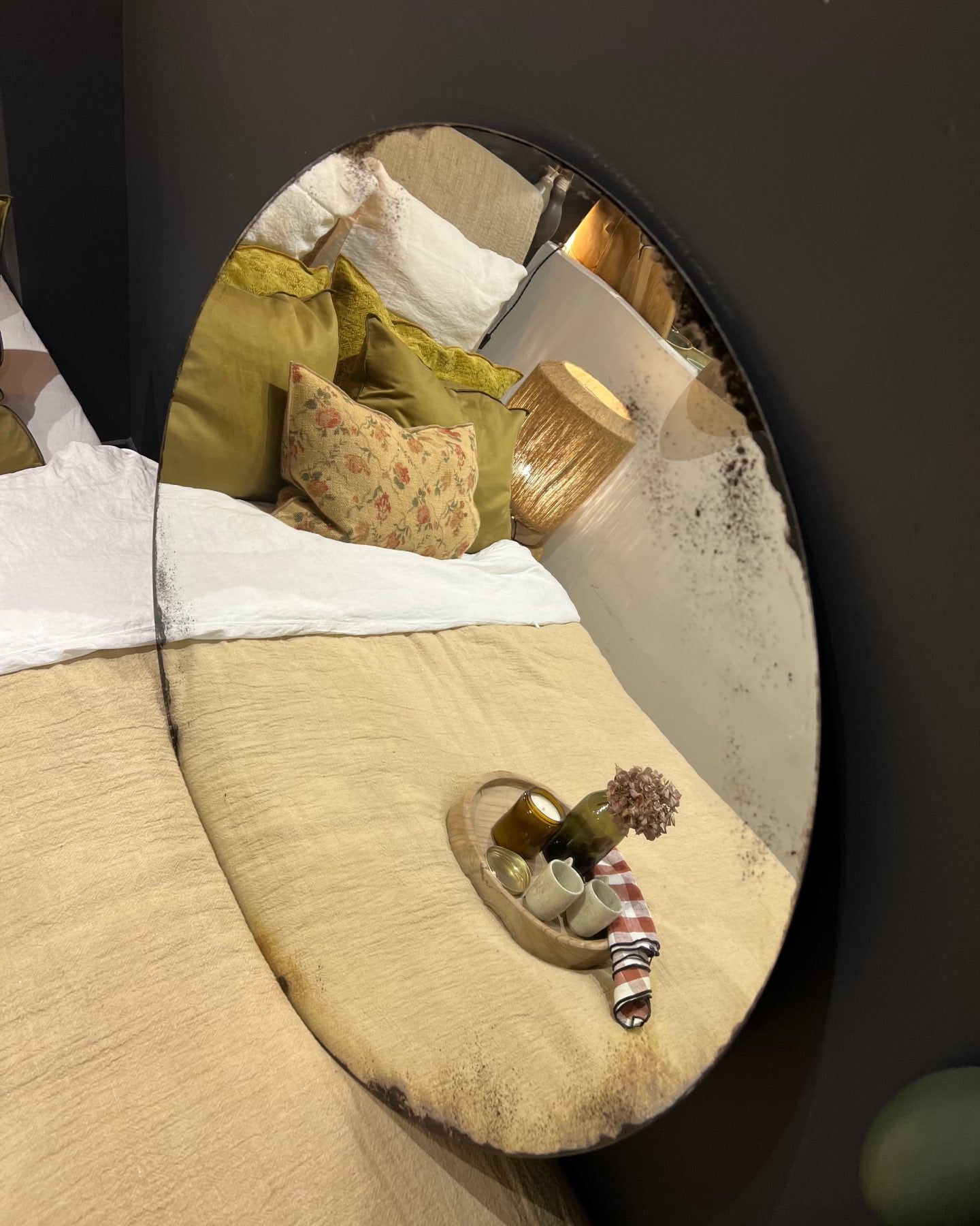 Miroir Alice Gris ø90cm, Slow Design