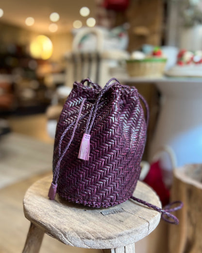 Sac Pompom double Jump, Plum