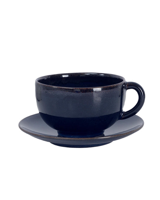 Tasse & Sous Tasse à Thé L, Tourron Indigo