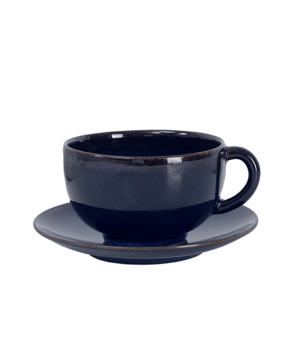 Tea Cup &amp; Saucer L, Tourron Indigo