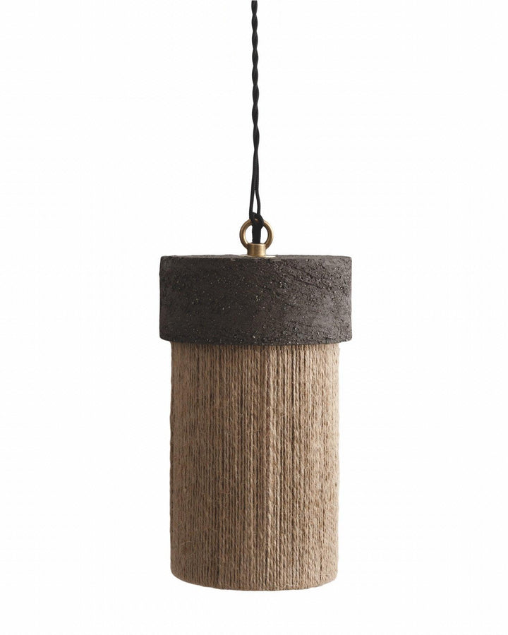Suspension Kalé argile noir vue complète