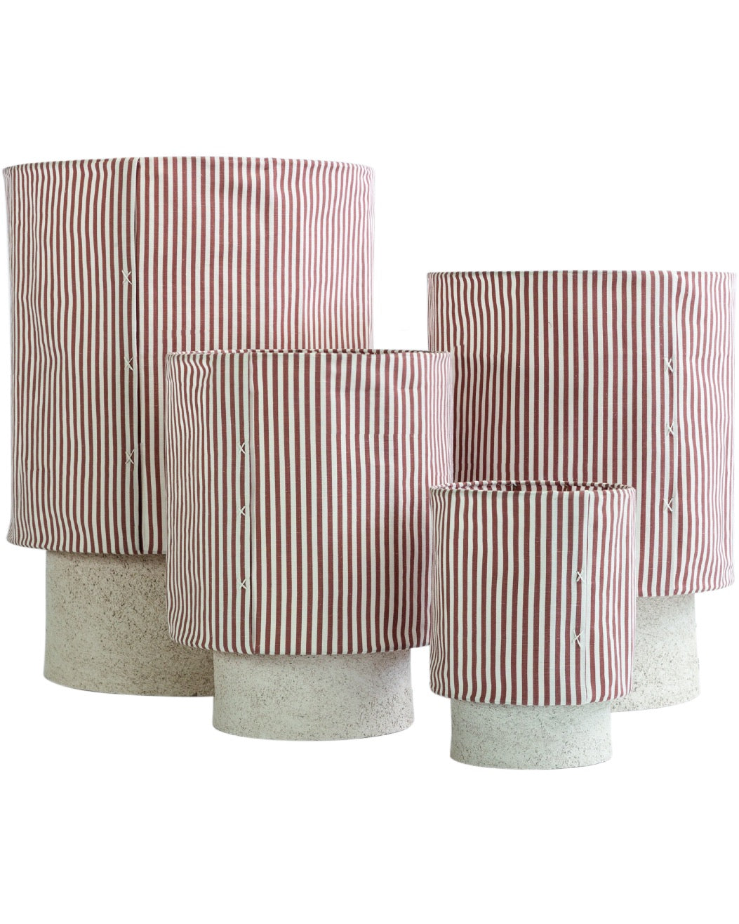 Lampe Kalé Grès Argile Blanc & Toile Portofino Argile, Maison de Vacances