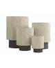 Lampe Kalé Grès Argile Noir & Toile Portofino Bronze, Maison de Vacances 