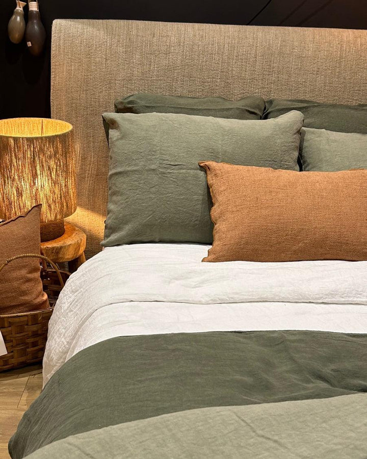 Edredon en lin, Kaki, La Draperie Française