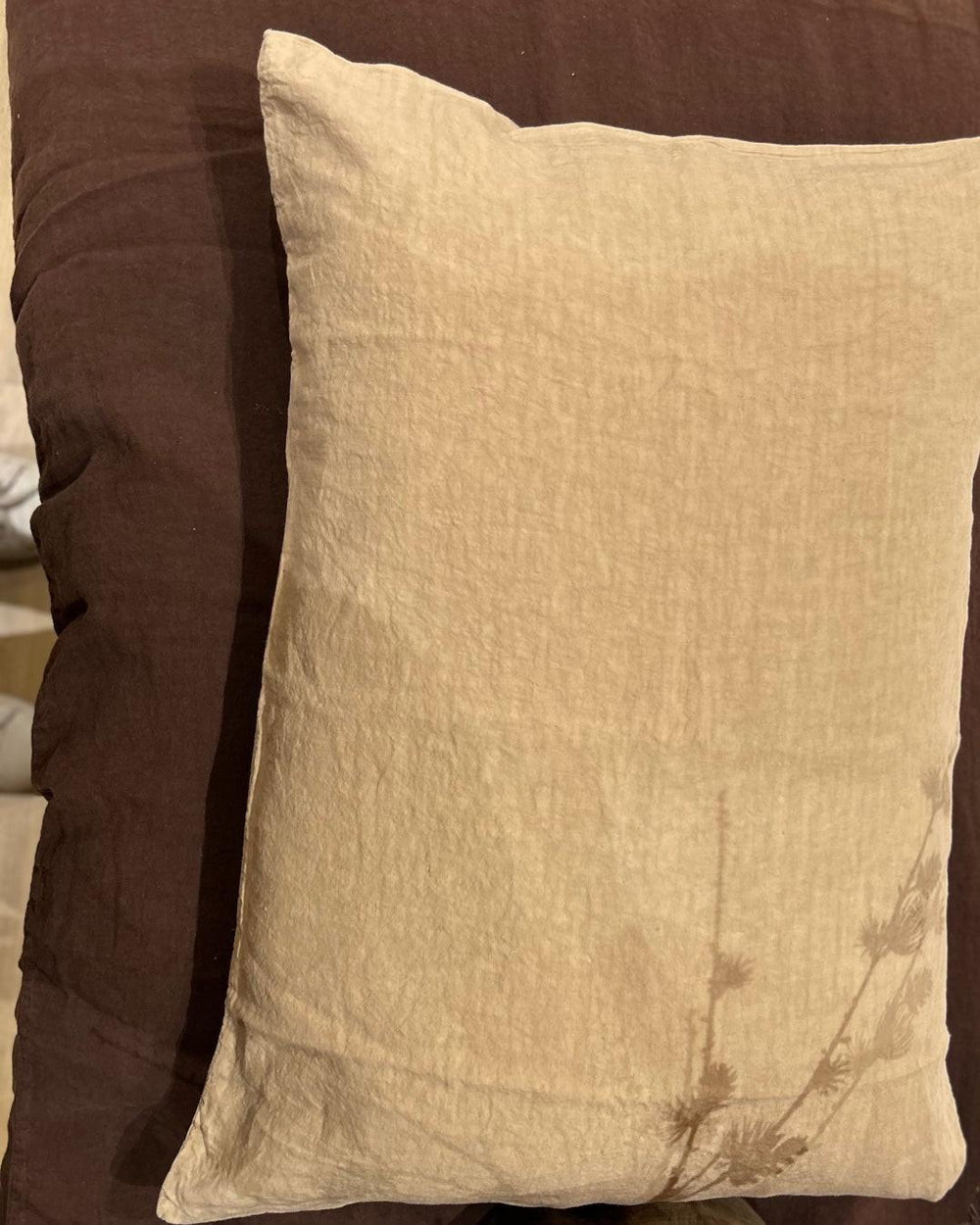 Taie d'oreiller, Châtaigne, La Draperie Française