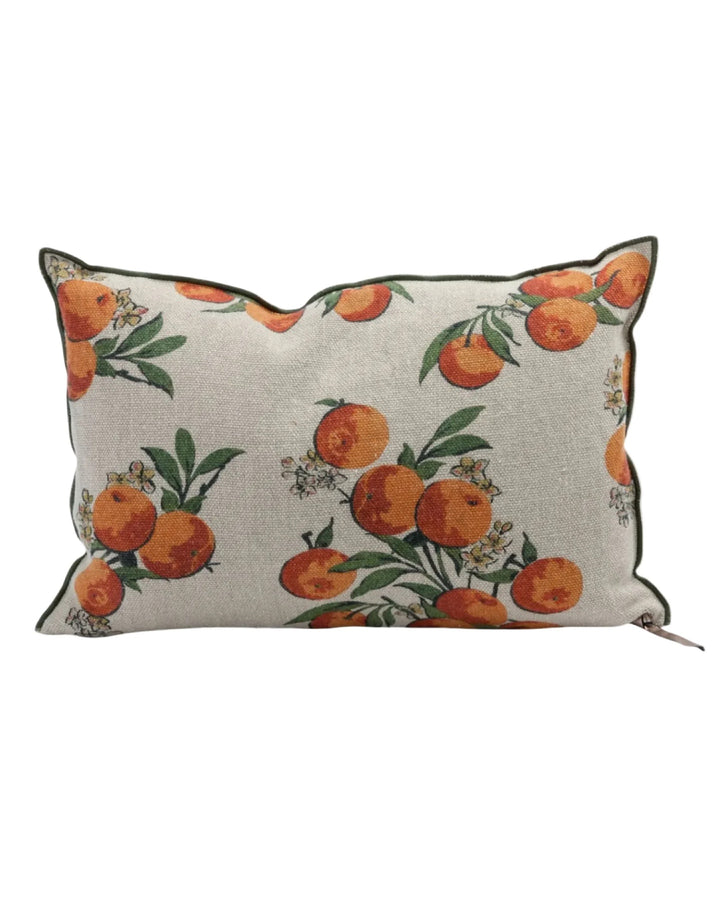Coussin Vice Versa Lin Wabi Sabi Imprimé, Les Oranges, Maison de Vacances