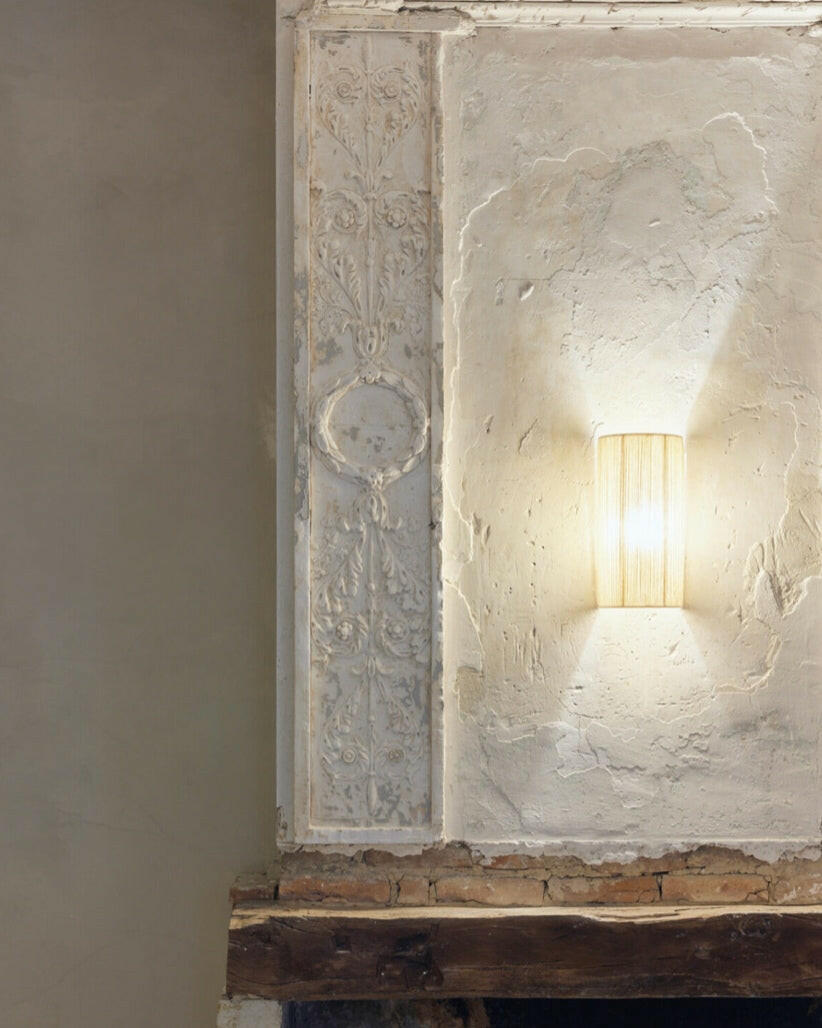 Applique Kalé en fil de laine vierge tendu, S, Ecru.