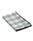 Mimi Vichy Canvas Bourdon Tea Towel, Aqua/Black Bourdon