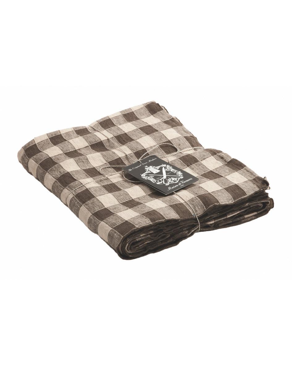 Nappe Bourdon Toile Vintage Vichy Terre, Maison de Vacances