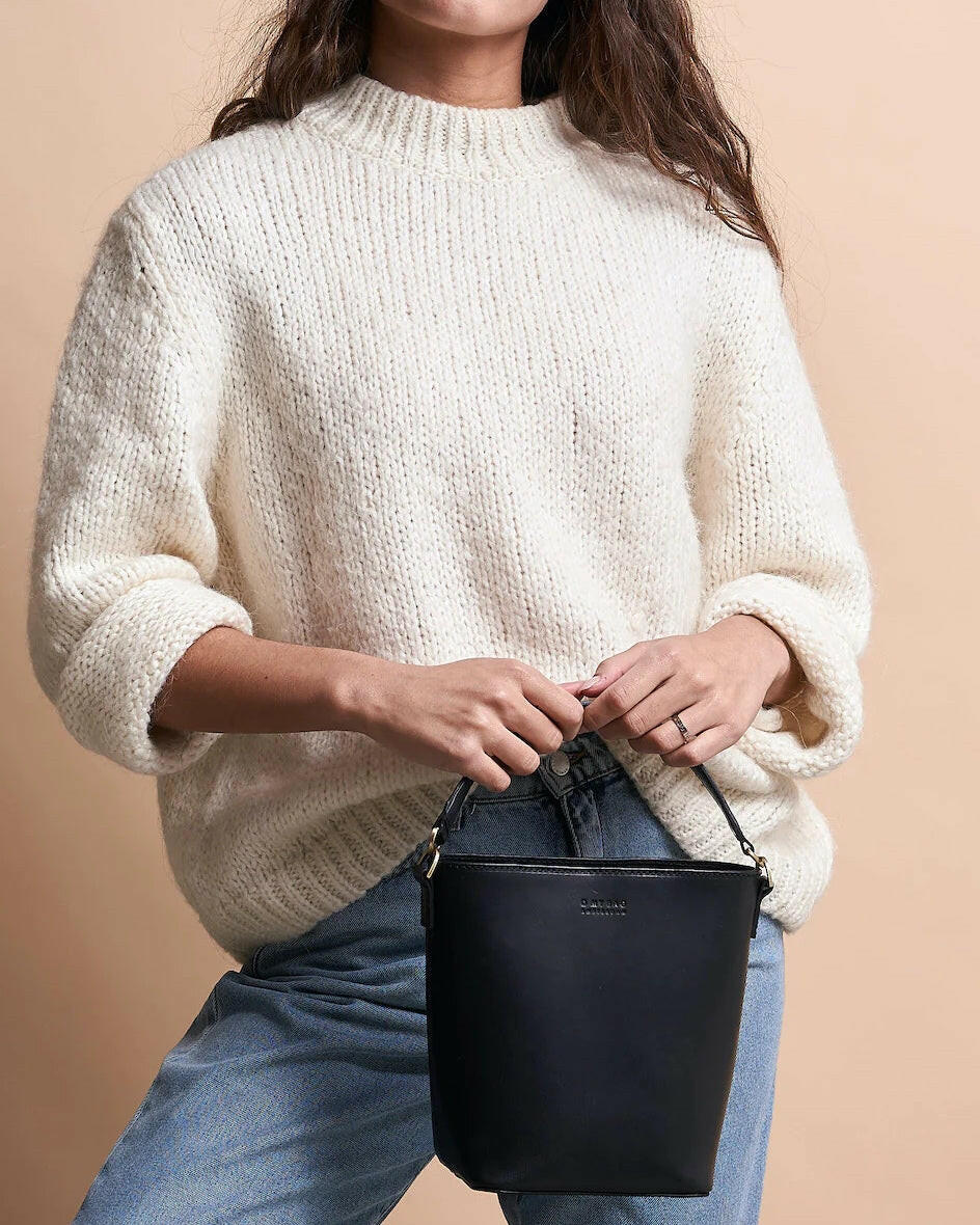 Sac Bobbi Bucket Bag Miidi, Noir.