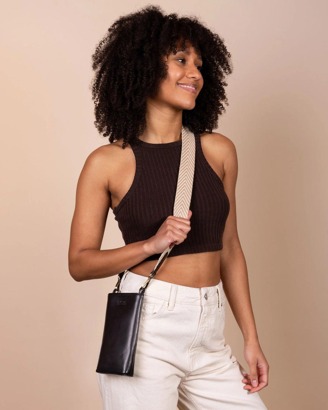 Étui de téléphone Charlie, Noir.