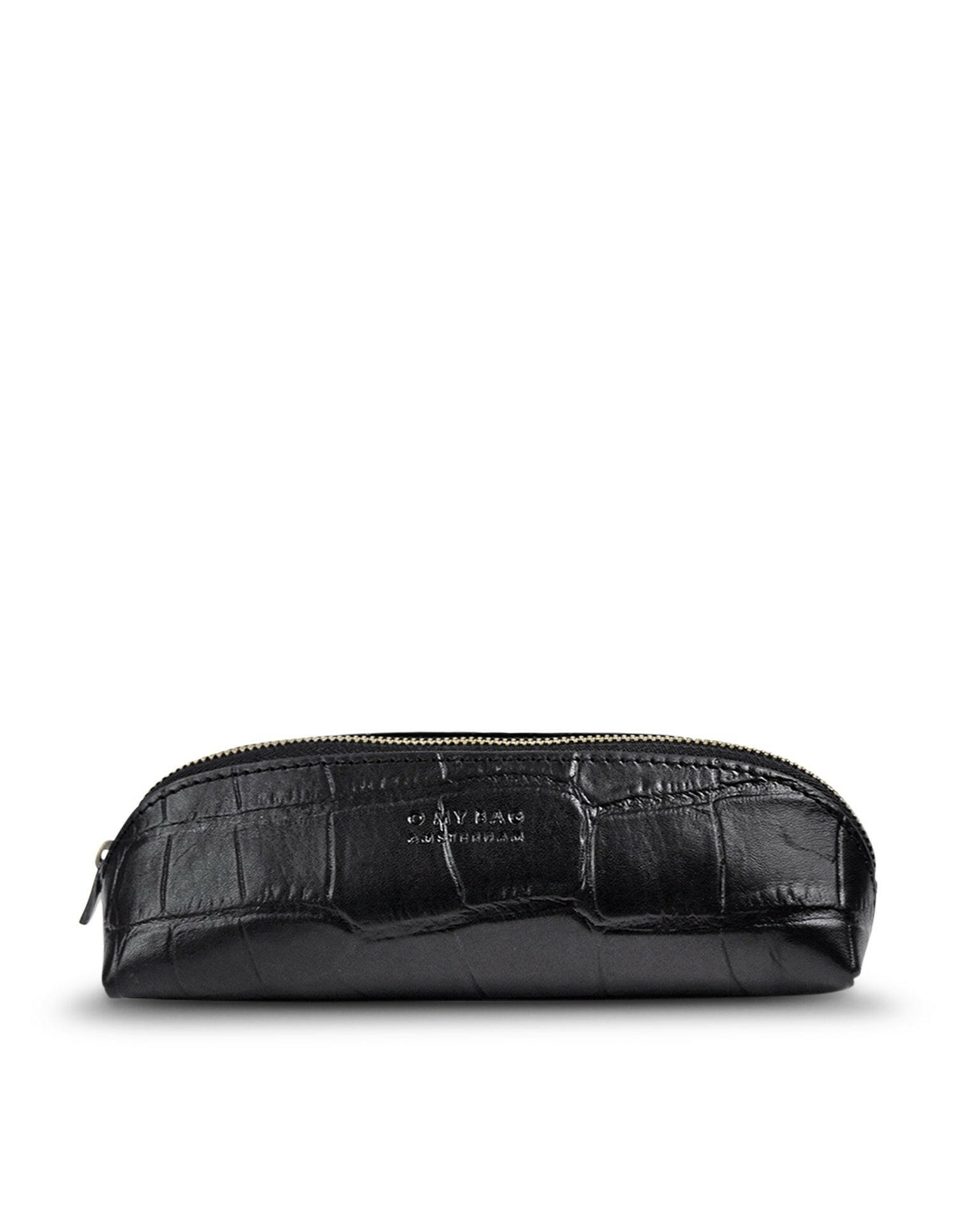 Pencil case Croco, Noir.
