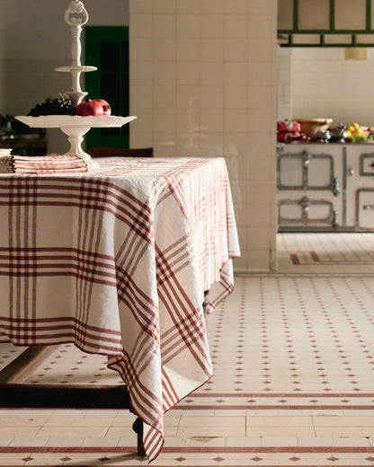 Mimi Country Canvas Tablecloth Clay / Bourdon Clay