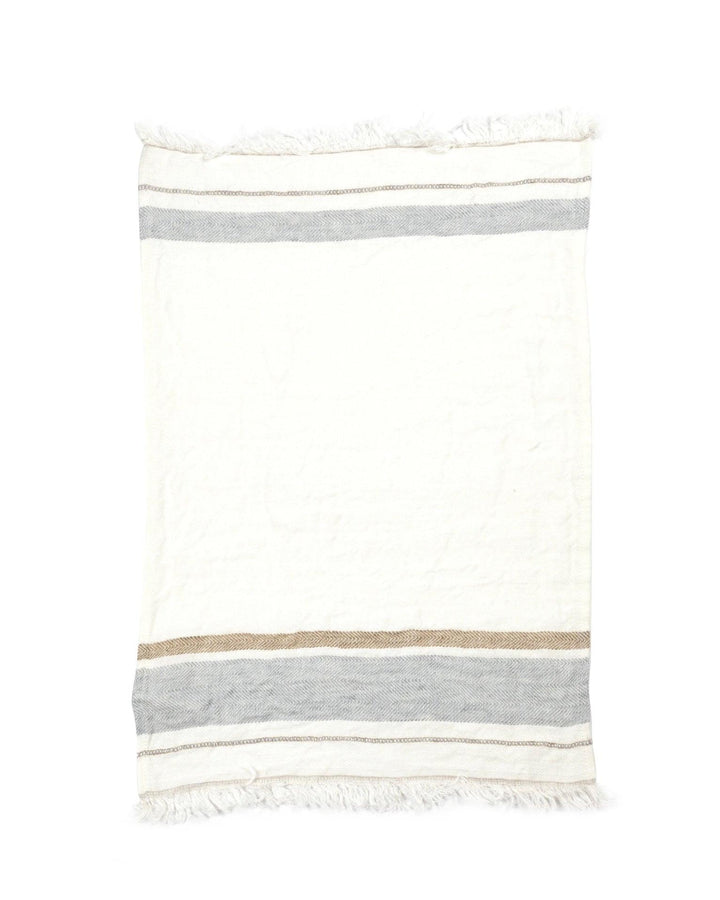 The Belgian Towel, Oyster Stripe, Libeco