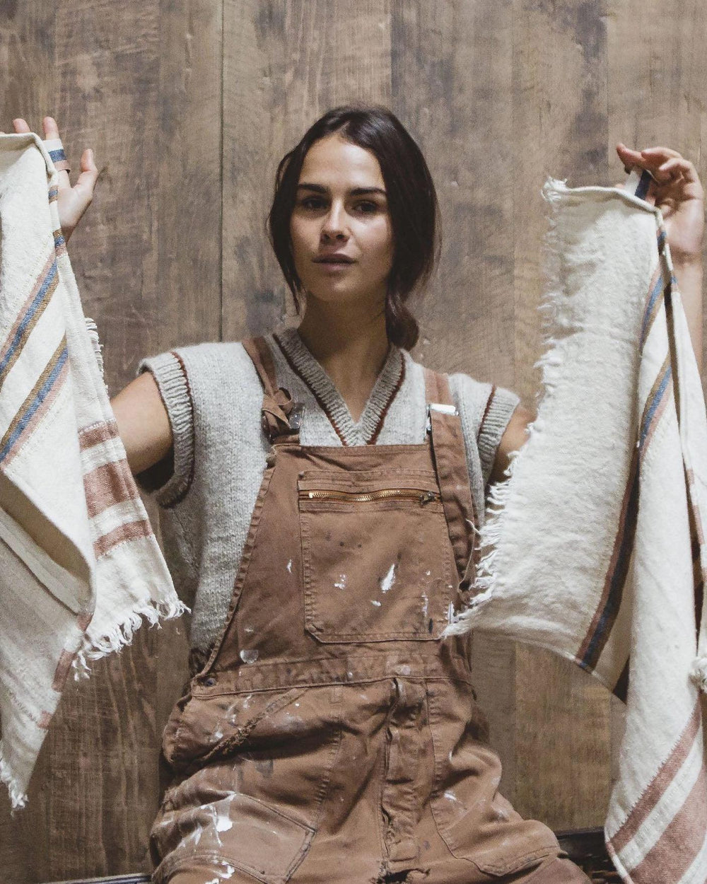 The Belgian Towel, Oyster Stripe, Libeco