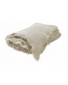 Vice Versa Fringed Hand-Knitted Cashmere Plaid / Shawl, Sand