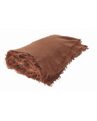 Vice Versa Fringed Hand-Knitted Cashmere Throw / Shawl, Sienna