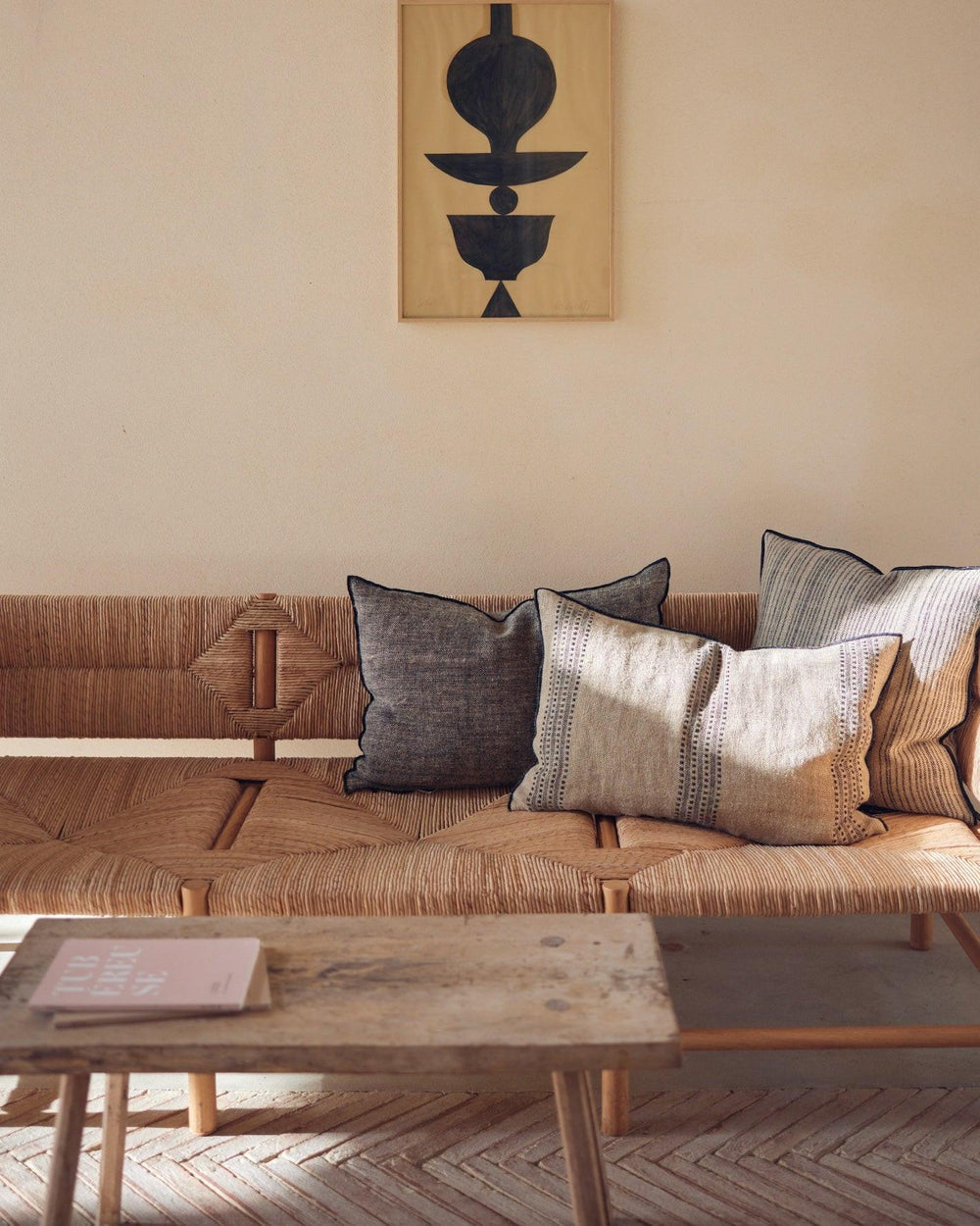 Coussin Vice Versa en toile Rustique