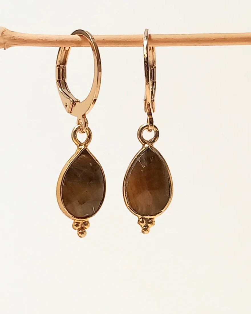 Créoles mini Talisman, Oeil du Tigre, Fabien Ajzenberg