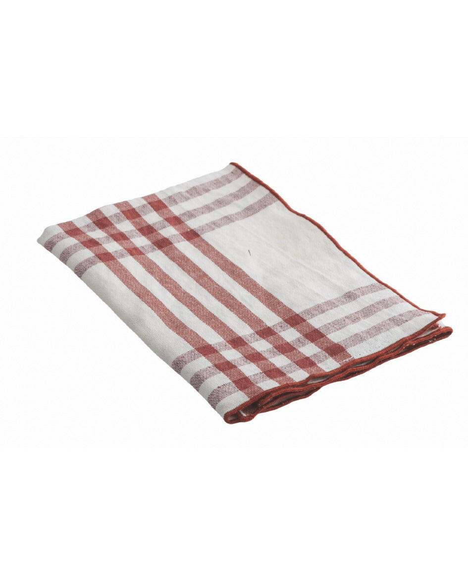 Torchon Toile Mimi Country Argile / Bourdon Argile