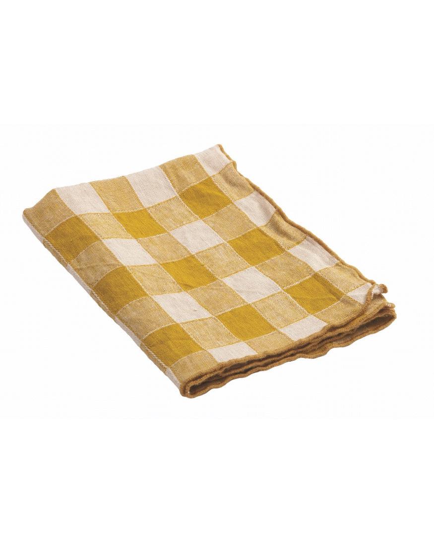 Torchon Bourdon Toile Vintage Vichy, Mangue,  Maison de Vacances