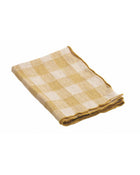 Bourdon Tea Towel Vintage Vichy Canvas, Straw