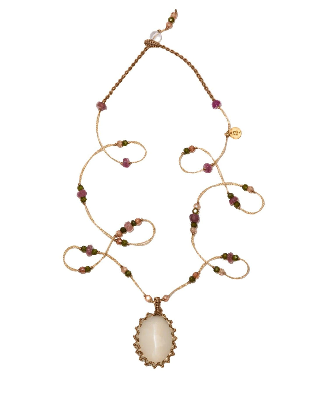 Collier Tibétain court, Moon Stone, Sharing