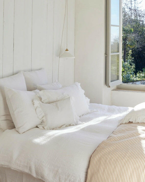 Housse de Couette Basic Blanc, Maison de Vacances