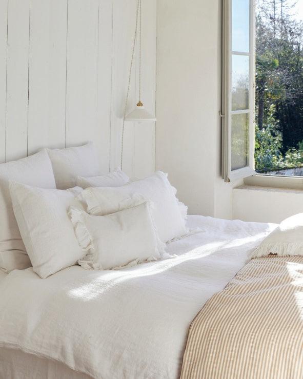 Housse de Couette Basic Blanc, Maison de Vacances