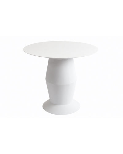 Table Basse upside Ovale Acier Peint Texturé Blanc Maison de Vacances