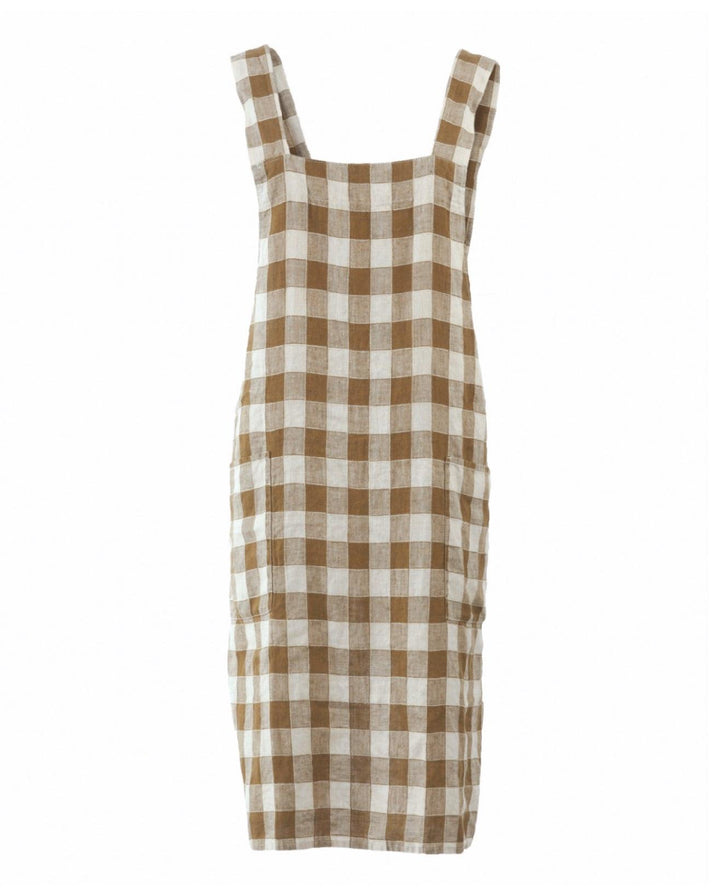 Tablier Japonais Vintage Vichy, Havane.