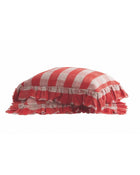 Boho Washed Linen Gingham Cottage Pillowcase, Nasturtium