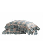 Boho Linen Washed Vichy Cottage Pillowcase, Khaki