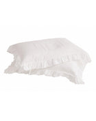 Boho Washed Linen Pillowcase, White