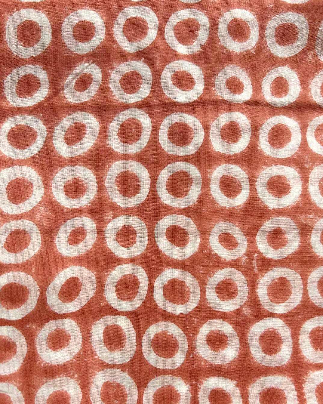 Taie d'oreiller Lina, lot de 2 Orange à Cercles Blancs, Claire Gasparini