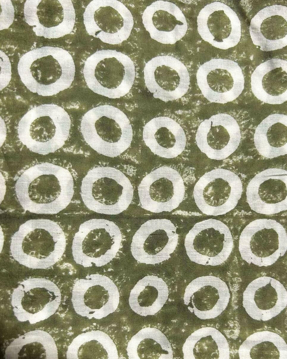 Taie d'oreiller Lina, lot de 2 Vert à Cercles Blancs, Claire Gasparini