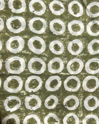 Taie d'oreiller Lina, lot de 2 Vert à Cercles Blancs, Claire Gasparini