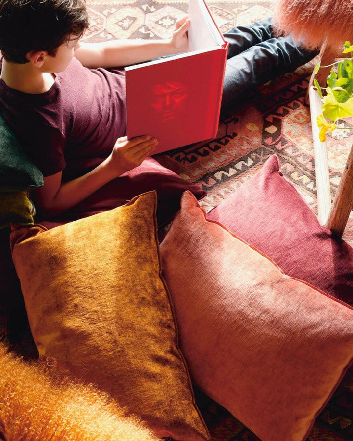 Coussin Vice Versa en Velours Royal Spritz, Maison de vacances