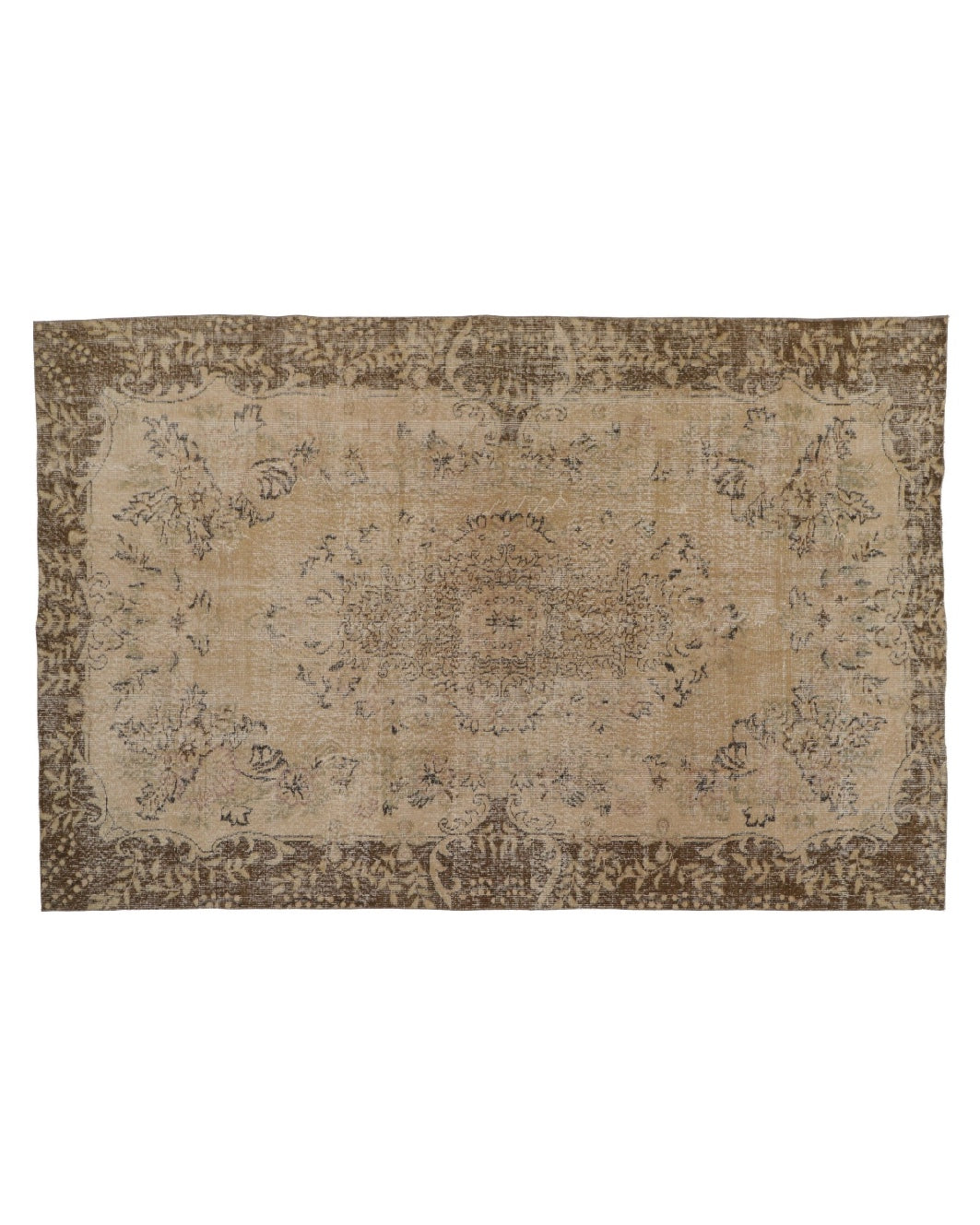 Tapis vintage laine 170x269 cm - Nuances naturelles sable et brun
