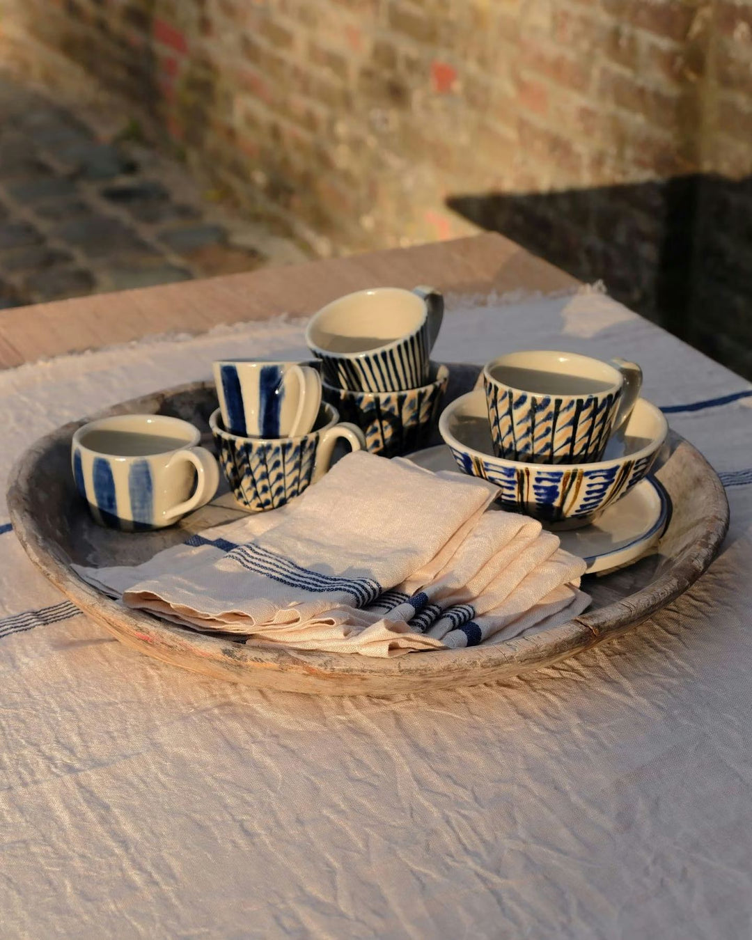 Andros Serviette Stripe 42x42cm