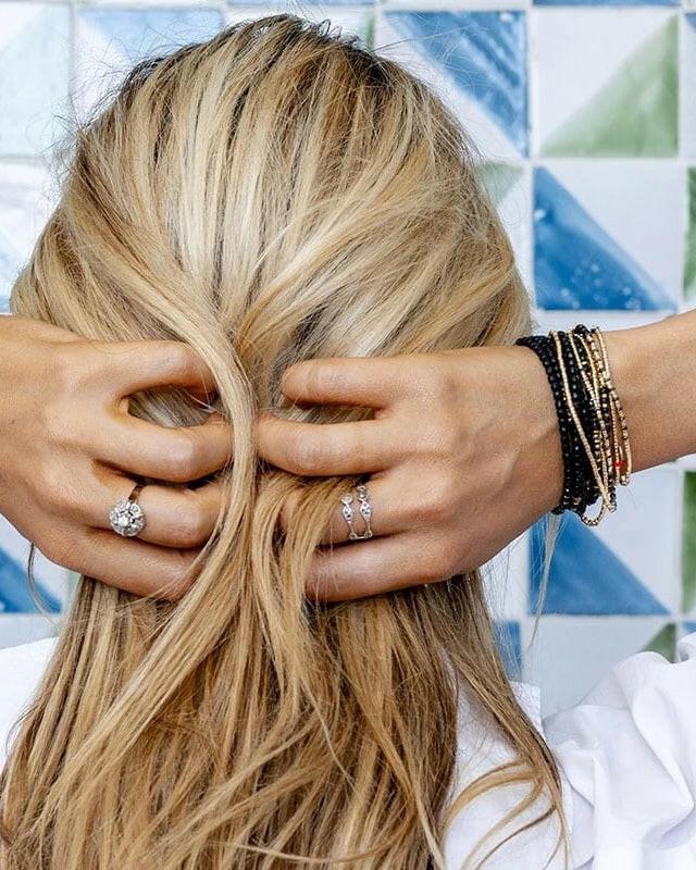 Collier et Bracelet 3 tours, ANDY Gold 3 - Black