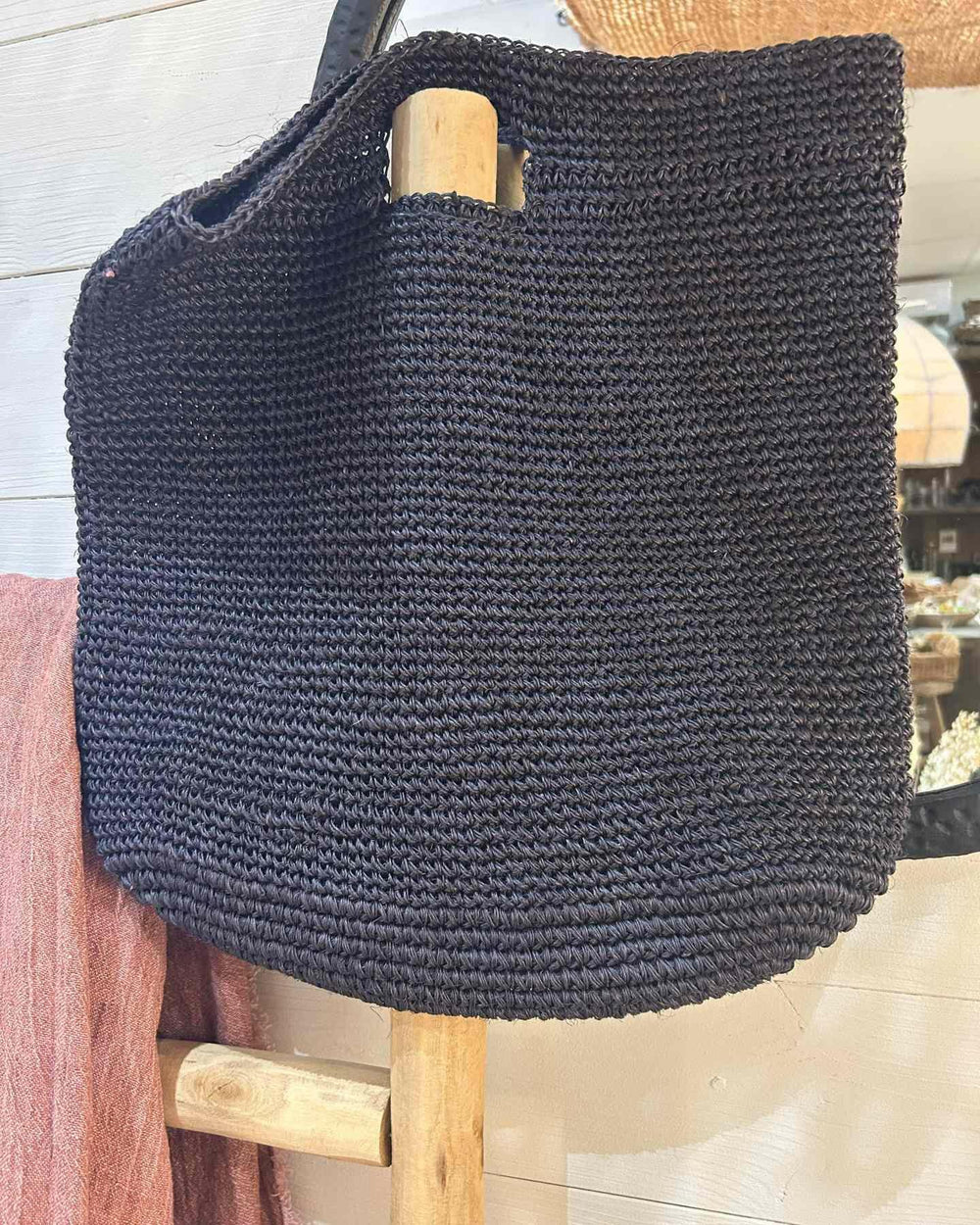 Sac à main en sisal Bleu Marine, Pao Maison