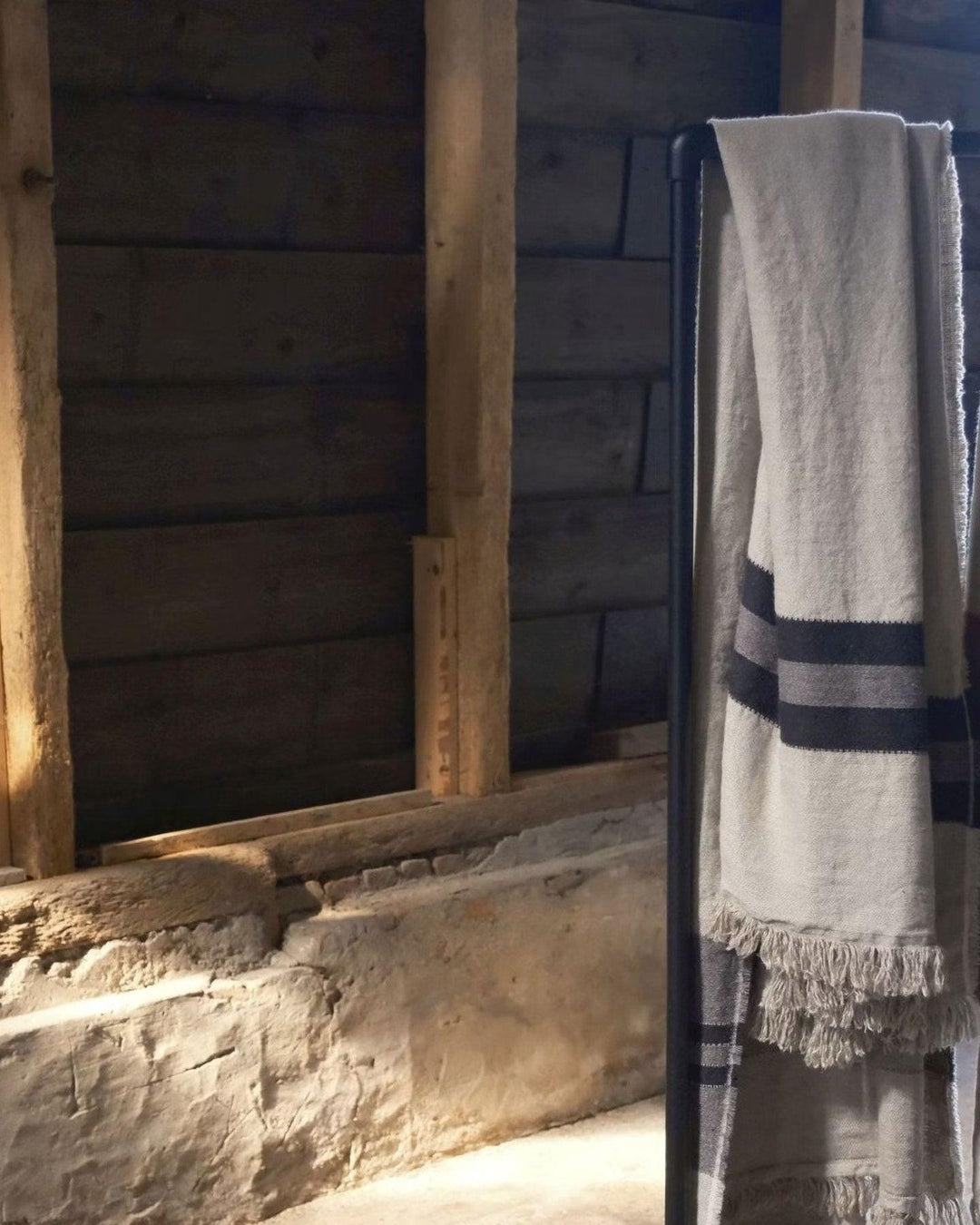 Plaid Black House Stripe Charcoal, Libeco